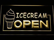 Open Ice Cream Shop LED Light Sign - LED Gift Works