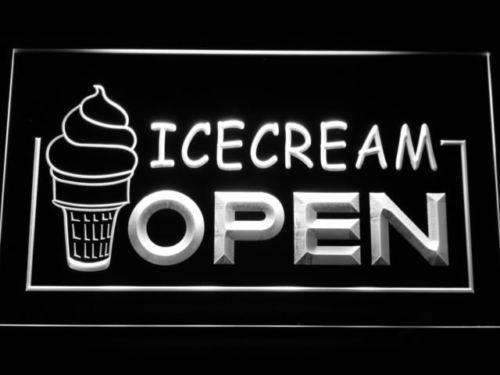 Open Ice Cream Shop LED Light Sign - LED Gift Works