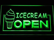 Open Ice Cream Shop LED Light Sign - LED Gift Works