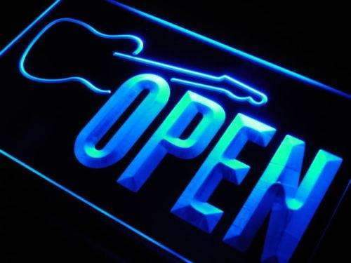 Open Instruments Guitars LED Light Sign - LED Gift Works