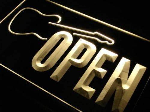 Open Instruments Guitars LED Light Sign - LED Gift Works