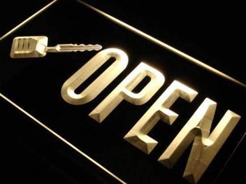 Open Key Cutting LED Light Sign - LED Gift Works