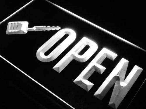 Open Key Cutting LED Light Sign - LED Gift Works
