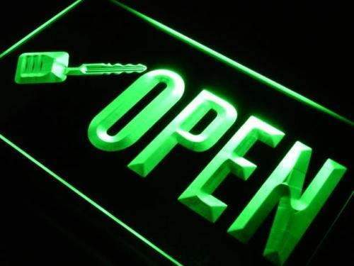 Open Key Cutting LED Light Sign - Way Up Gifts