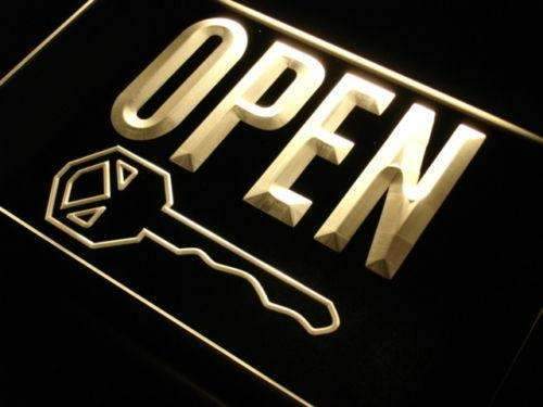 Open Keys Key Cutting LED Light Sign - Way Up Gifts