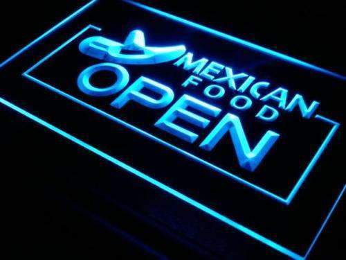 Open Mexican Food LED Light Sign - LED Gift Works