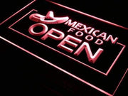 Open Mexican Food LED Light Sign - LED Gift Works
