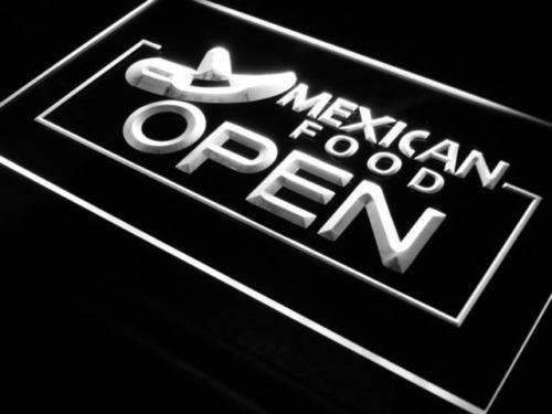 Open Mexican Food LED Light Sign - LED Gift Works