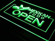 Open Mexican Food LED Light Sign - LED Gift Works