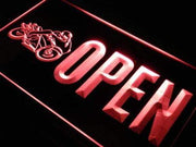 Open Motorcycles LED Light Sign - LED Gift Works