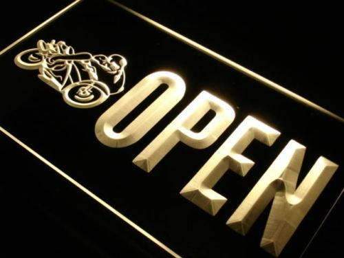 Open Motorcycles LED Light Sign - Way Up Gifts