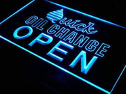 Open Quick Oil Change LED Light Sign - LED Gift Works