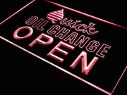 Open Quick Oil Change LED Light Sign - LED Gift Works