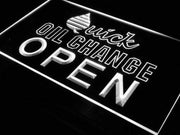 Open Quick Oil Change LED Light Sign - LED Gift Works