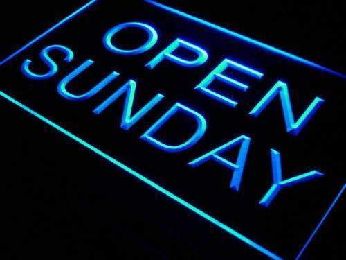 Open Sunday LED Light Sign - Way Up Gifts