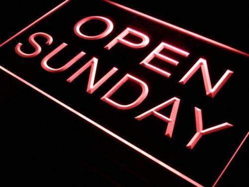 Open Sunday LED Light Sign - LED Gift Works