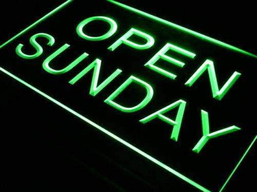 Open Sunday LED Light Sign - LED Gift Works