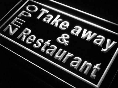 Open Take Away Carry Out Restaurant LED Light Sign - Way Up Gifts