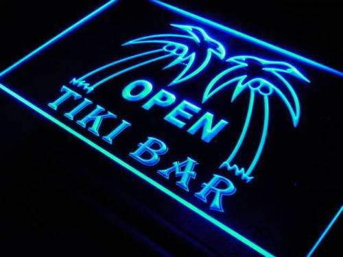 Open Tiki Bar LED Light Sign - LED Gift Works