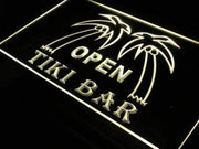 Open Tiki Bar LED Light Sign - LED Gift Works
