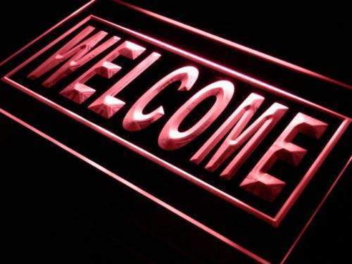 Open Welcome LED Light Sign - LED Gift Works