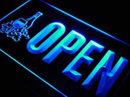 Open Winery Wine Shop LED Light Sign - LED Gift Works