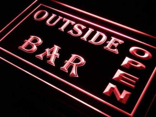 Outside Bar Open LED Light Sign - LED Gift Works