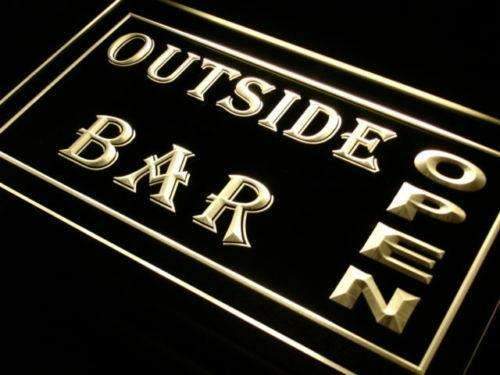 Outside Bar Open LED Light Sign - LED Gift Works