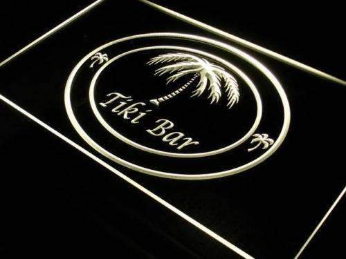 Palm Trees Tiki Bar LED Light Sign - LED Gift Works