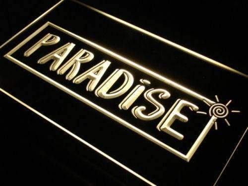 Paradise Beach House Decor LED Light Sign - Way Up Gifts