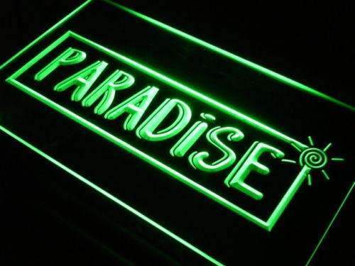 Paradise Beach House Decor LED Light Sign - Way Up Gifts