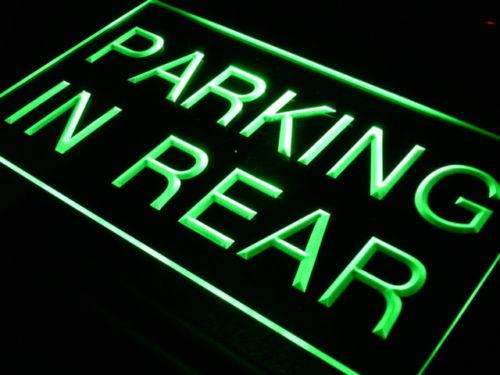 Parking in Rear LED Light Sign - LED Gift Works