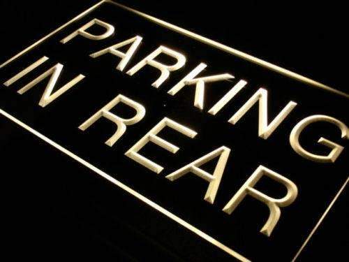 Parking in Rear LED Light Sign - LED Gift Works