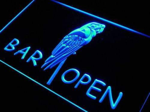 Parrot Bar Open LED Light Sign - LED Gift Works