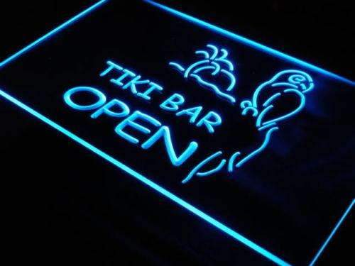 Parrot Tiki Bar Open LED Light Sign - LED Gift Works