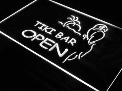 Parrot Tiki Bar Open LED Light Sign - Way Up Gifts