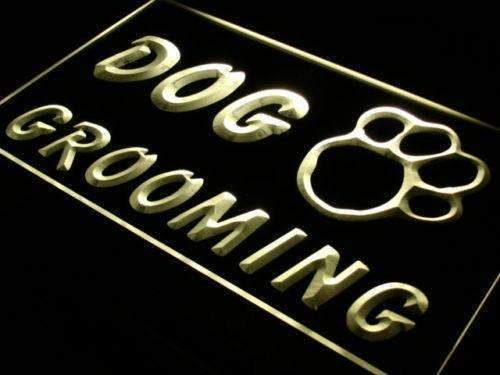 Paw Print Dog Grooming LED Light Sign - LED Gift Works