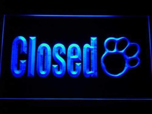 Paw Print Pet Shop Closed LED Light Sign - Way Up Gifts