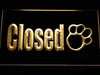 Paw Print Pet Shop Closed LED Light Sign - Way Up Gifts