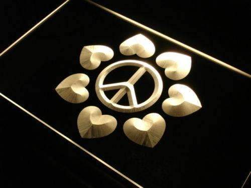 Peace and Love Decor LED Light Sign - Way Up Gifts