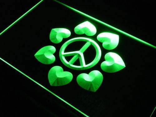 Peace and Love Decor LED Light Sign - Way Up Gifts