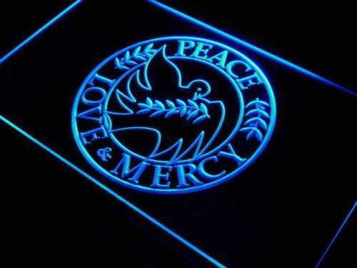 Peace Love Mercy LED Light Sign - Way Up Gifts