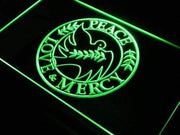 Peace Love Mercy LED Light Sign - LED Gift Works