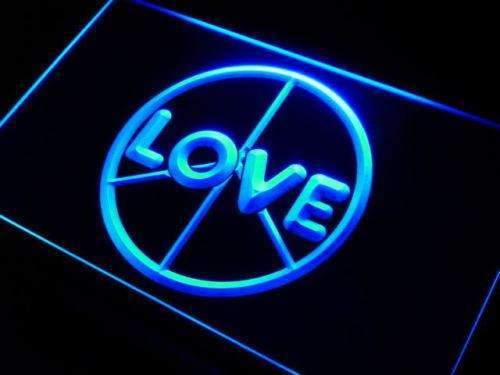 Peace Love LED Light Sign - LED Gift Works
