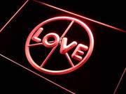 Peace Love LED Light Sign - LED Gift Works