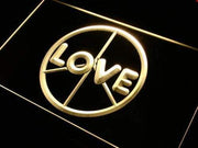 Peace Love LED Light Sign - LED Gift Works