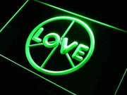 Peace Love LED Light Sign - LED Gift Works