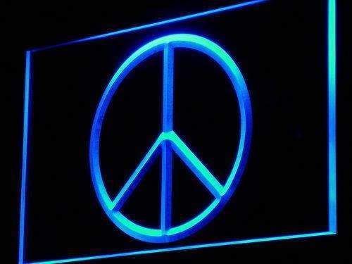 Peace Symbol LED Light Sign - LED Gift Works