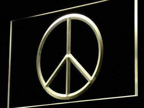 Peace Symbol LED Light Sign - LED Gift Works