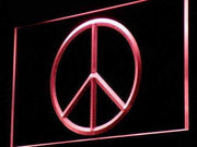 Peace Symbol LED Light Sign - LED Gift Works